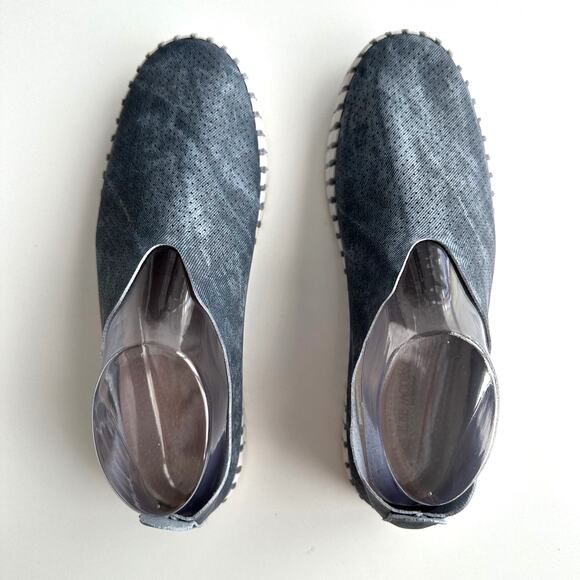 Ilse Jacobsen Tulip Dark Blue Wash Slip On Flex Travel Shoes EU 40 US 9 - Picture 3 of 7